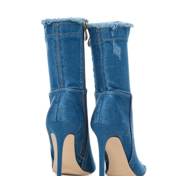 Cape Robbin Open Toe Boot Elnora 97 Blue - New In Box - Picture 3 of 6